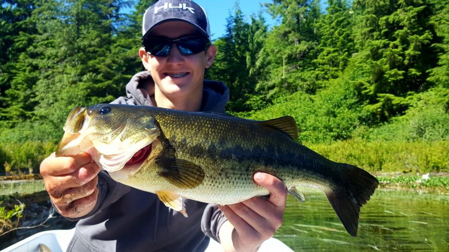 Wyatt Magee shows off his prized bass / Photo courtesy of Wyatt Magee