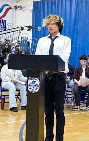 ASB cultural Ambassador, Zane Arangel, shares his experiences growing up at the SWHS Assembly honoring Martin Luther King Jr.